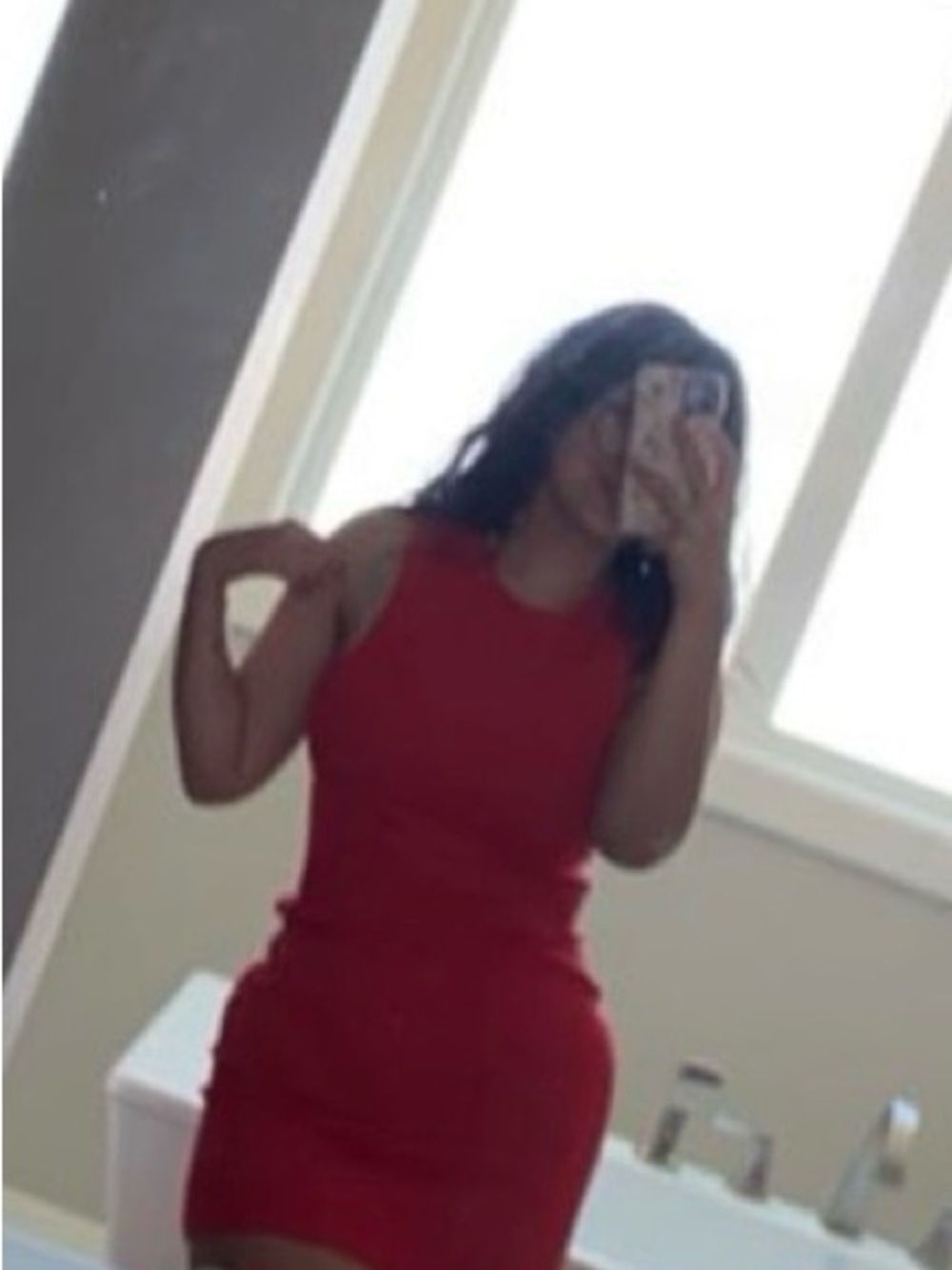SKIMS Red Ribbed Mini Dress - Picture 2 of 2